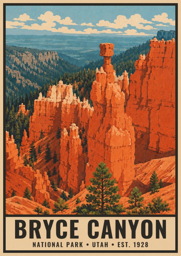 Bryce Canyon poster, A-series